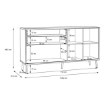 Forte Комод 160 см Harllson, белый/дуб Mauvella, HLTK231REC-M807 - Home Club, изображение 7