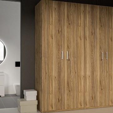 Forte Шкаф шириной 90 см Econobox 2, дуб Mauvella, ECBS921-D108 - Home Club
