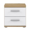 Forte Приліжкова тумба 40 см з шухлядами Winnie, дуб Artisan/білий, WNK08-C804 - Home Club, зображення 2