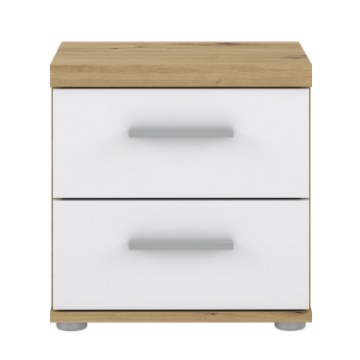 Forte Приліжкова тумба 40 см з шухлядами Winnie, дуб Artisan/білий, WNK08-C804 - Home Club