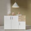 Forte Комода 120 см Net 106 Білий/Дуб Artisan, IKLK232-C830 - Home Club