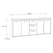 Forte Білий комод180 см Pilvi, FINPILVI01-120 - Home Club, зображення 7