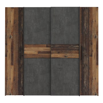 Forte Шкаф 200 см Narago Old – Wood Vintage/Бетон, KLTS62321-C754 - Home Club