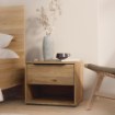 Forte Приліжкова тумба 50 см із шухлядою Orkney, дуб Mauvella, OKYK011-D108 - Home Club
