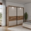 Forte Шкаф 231 см Ricciano «Песочный»/«Дуб с прослойками», RCQS92413B-Q250 - Home Club, изображение 2