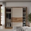 Forte Шкаф 231 см Ricciano «Песочный»/«Дуб с прослойками», RCQS92413B-Q250 - Home Club, изображение 3