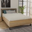 Forte Односпальная кровать 120x200 см Oriental Tree, дуб Bartex/черный, HUDL1122-M525 - Home Club