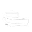 Forte Односпальная кровать 120x200 см Oriental Tree, дуб Bartex/черный, HUDL1122-M525 - Home Club, изображение 3