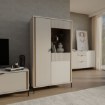 Forte Витрина 95 см Seravel, цвет «Песочный»/«Дуб Маувелла», SVLV621L-Q112 - Home Club