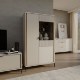 Forte Вітрина 95 см Seravel, колір «Пісочний»/«Дуб Маувелла», SVLV621L-Q112 - Home Club