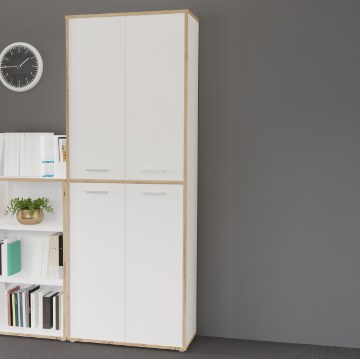 Forte Шкафчик 90 см Keflavik, белый/дуб Artisan, KFLS822-C881 - Home Club