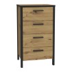 Forte Комод із 4 шухлядами, 50 см, Kirikus, дуб Artisan/чорний, KUSK214-C934 - Home Club, зображення 4