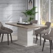 Forte Раздвижной стол 160x90 см Duro, белая сосна/античный дуб, DURT84-T75 - Home Club
