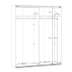 Forte Шкаф с раздвижными дверцами 170 см Sophistispace, белый, SSQS82411-120 - Home Club, изображение 8