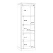 Forte Узкая витрина с подсветкой, 65 см, Kaszimiro, дуб Waterford/черный, KZMV711RB-M328 - Home Club, изображение 8