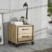 Forte Приліжкова тумба 50 см із шухлядами Trondheim, дуб Artisan/чорний дуб, TDHK011-C773 - Home Club