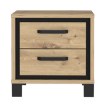 Forte Приліжкова тумба 50 см із шухлядами Trondheim, дуб Artisan/чорний дуб, TDHK011-C773 - Home Club, зображення 2