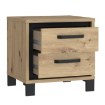 Forte Приліжкова тумба 50 см із шухлядами Trondheim, дуб Artisan/чорний дуб, TDHK011-C773 - Home Club, зображення 5