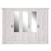 Forte Шкаф с зеркалом 270 см Kashmir, белая сосна, KSMS85-D43 - Home Club, изображение 2