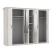Forte Шкаф с зеркалом 270 см Kashmir, белая сосна, KSMS85-D43 - Home Club, изображение 4