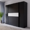 Forte Шкаф 200 см Kalixtus, чёрный/белый, KLTS62321-Q217 - Home Club, изображение 2
