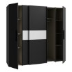 Forte Шкаф 200 см Kalixtus, чёрный/белый, KLTS62321-Q217 - Home Club, изображение 8