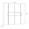 Forte Шкаф 200 см Kalixtus, чёрный/белый, KLTS62321-Q217 - Home Club, изображение 10