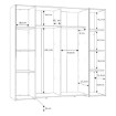 Forte Шкаф 200 см Kalixtus, чёрный/белый, KLTS62321-Q217 - Home Club, изображение 11