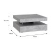 Forte Столик 80 см Coffee Tables, бетон, світло-сірий, CFTT4181-U39 - Home Club, зображення 5