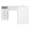 Forte Білий кутовий стіл розміром 125x125 см з 4 шухлядами та шафкою, OFDB125-120 - Home Club, зображення 2