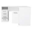 Forte Білий кутовий стіл розміром 125x125 см з 4 шухлядами та шафкою, OFDB125-120 - Home Club, зображення 3