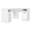 Forte Білий кутовий стіл розміром 125x125 см з 4 шухлядами та шафкою, OFDB125-120 - Home Club, зображення 4