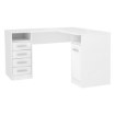Forte Білий кутовий стіл розміром 125x125 см з 4 шухлядами та шафкою, OFDB125-120 - Home Club, зображення 6