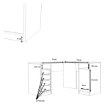 Forte Білий кутовий стіл розміром 125x125 см з 4 шухлядами та шафкою, OFDB125-120 - Home Club, зображення 8