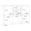 Forte Комода 115 см Quadro, дуб «Сонома»/білий, QDRK17-Q45F - Home Club, зображення 4