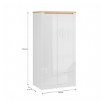 Forte Шафа 96 см Duraoak Білий/Білий глянцевий/Дикий дуб натуральний, DUKS822LB-Q356 - Home Club, зображення 6