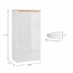 Forte Шафа 96 см Duraoak Білий/Білий глянцевий/Дикий дуб натуральний, DUKS822LB-Q356 - Home Club, зображення 12