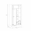Forte Шафа 96 см Duraoak Білий/Білий глянцевий/Дикий дуб натуральний, DUKS822LB-Q356 - Home Club, зображення 13