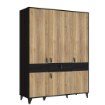 Forte Шкаф в стиле лофт с ящиком Lya, дуб Cabezone/дуб Mauvella, LYAS831-M688 - Home Club, изображение 2