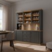 Forte Буфет 185 см Pontypool, дуб «Mauvella»/однотонный «Wolfram Grey», PNTR731-Q243 - Home Club