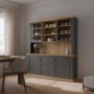 Forte Буфет 185 см Pontypool, дуб «Mauvella»/однотонный «Wolfram Grey», PNTR731-Q243 - Home Club, изображение 2
