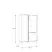 Forte Витрина 100 см Hayato, черный/альпийская ель, HYTV521R-M215 - Home Club, изображение 4