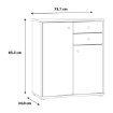 Forte Комода 75 см Archbox, біла, T2KK50-120 - Home Club, зображення 6