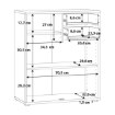 Forte Комода 75 см Archbox, біла, T2KK50-120 - Home Club, зображення 7