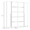 Forte Шафа 200 см Narago, біла, NRGS32511-120 - Home Club, зображення 6