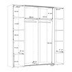 Forte Шафа 200 см Narago, біла, NRGS32511-120 - Home Club, зображення 7