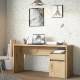 Forte Письмовий стіл 140x55 см із шухлядою та шафкою Modultrick, дуб Artisan/графіт, MDUB112-C827 - Home Club