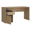 Forte Письмовий стіл 140x55 см із шухлядою та шафкою Modultrick, дуб Artisan/графіт, MDUB112-C827 - Home Club, зображення 5