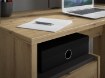 Forte Письмовий стіл 140x55 см із шухлядою та шафкою Modultrick, дуб Artisan/графіт, MDUB112-C827 - Home Club, зображення 6