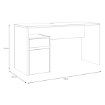 Forte Письмовий стіл 140x55 см із шухлядою та шафкою Modultrick, дуб Artisan/графіт, MDUB112-C827 - Home Club, зображення 7